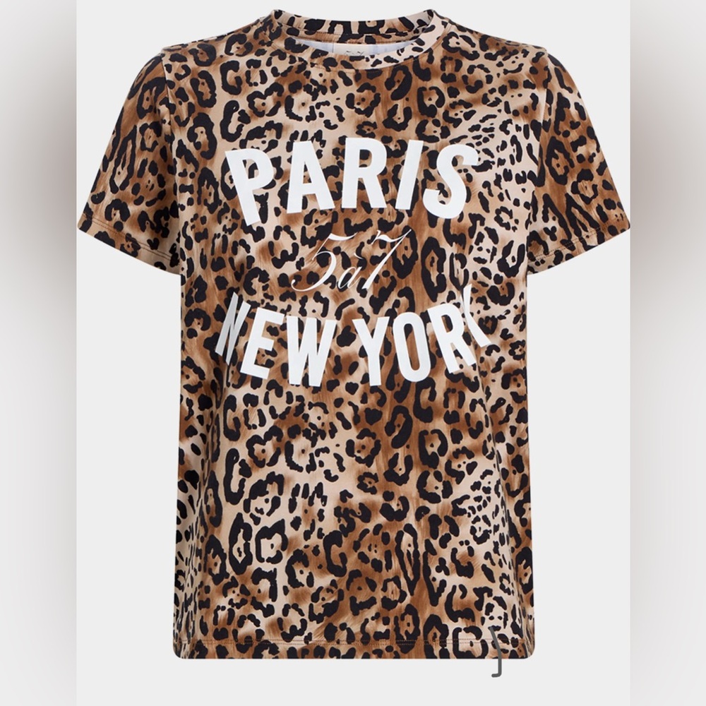 Cinq a Sept Leopard Print Tee - Picture 4 of 5